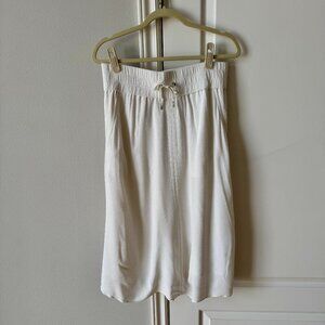 Helmut Lang White Crepe Midi Skirt Fully Lined Size M